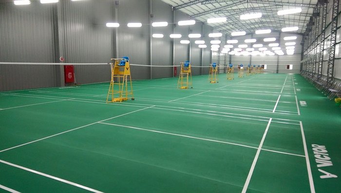 9面羽球場採用勝利公司5mm厚度國際選手專用比賽級地墊